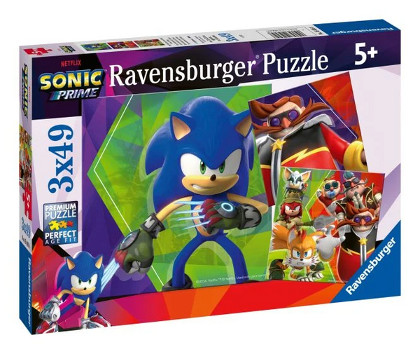 Ravensburger Sonic Prime 3x 49 Piece Jigsaw Puzzle