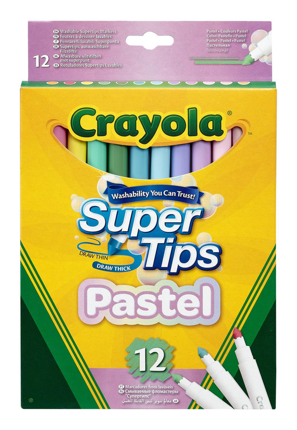 Crayola 12 Bright Supertips Pastel Edition