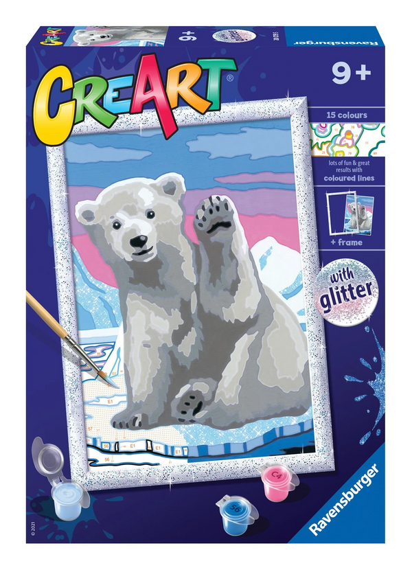CreArt Paint by Numbers Pawesome Polar Bear